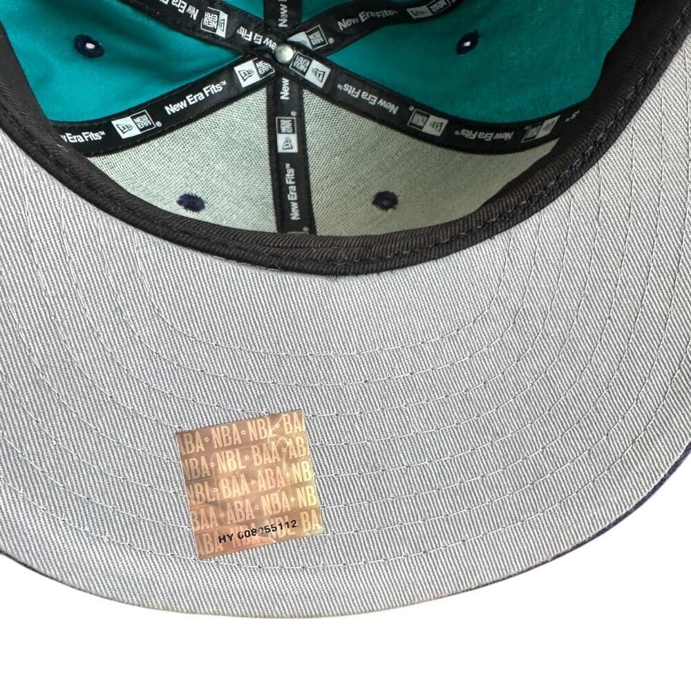 Charlotte Hornets Hat Cap Snap Back New Era Hardwood Classic 9Fifty Purple Teal - Picture 6 of 9